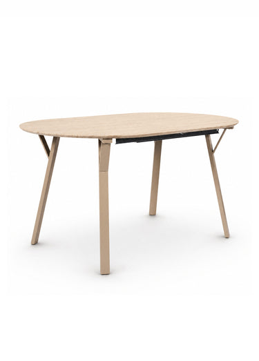 Table extensible ovale 6 à 8 pers. TERRA NOVA Blanc/Beige