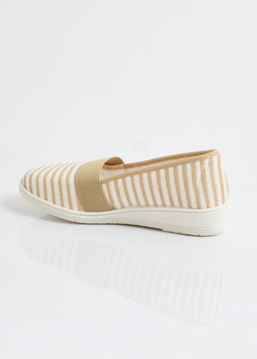 Espadrilles élastiquées largeur confort Beige