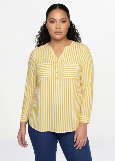 Tunique liquette longue rayée Jaune