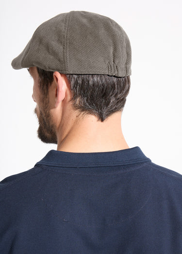 Casquette plate en tissu aspect lainage Gris