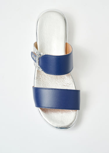 Mule pailletée largeur confort Marine