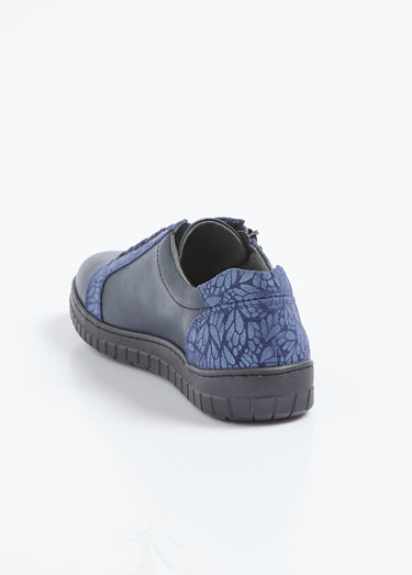 Baskets largeur confort lacées et zippées Bleu