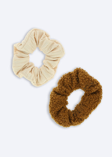 Chouchous fantaisie pour les cheveux Beige/Marron
