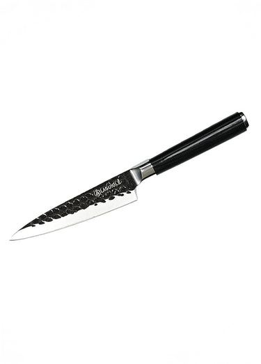Couteau d'office lame martelée + étui, Sen Noir
