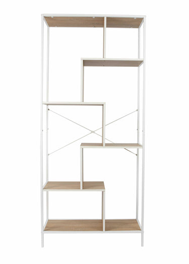 Etagère zigzag 6 niveaux en métal clair Blanc
