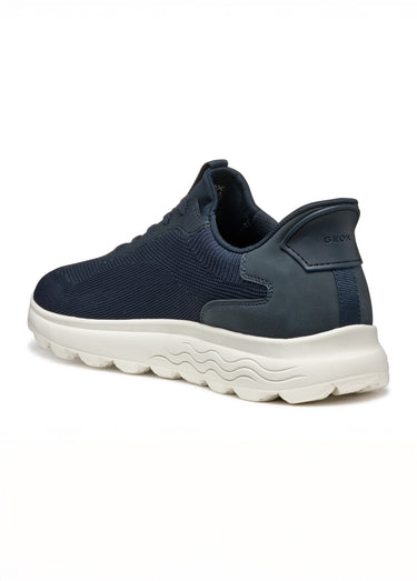 Baskets sportwear à lacets en mesh Bleu Marine