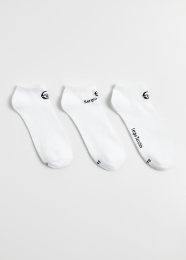 Lot de 3 Chaussettes courtes avec logo Blanc