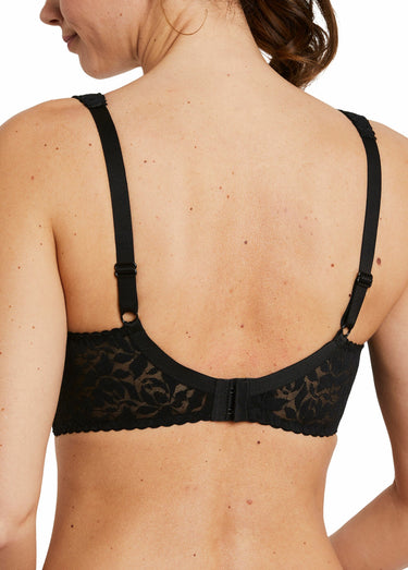 Soutien-gorge sans armatures maille jacquard Noir