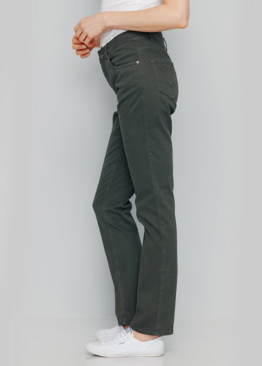 Le pantalon 5 poches brodé Kaki