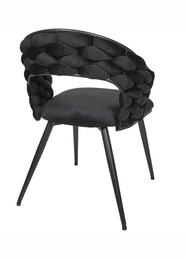 Set 2 Fauteuils en velours design SAWYER Noir