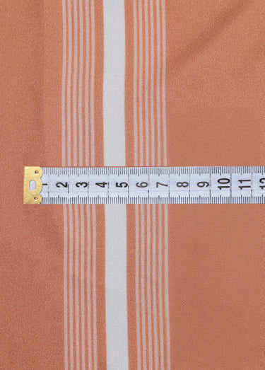 Coupon tissu ameublement rayé 6M Marron