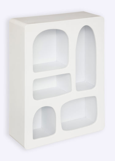 Meuble de rangement mural 5 niches Blanc
