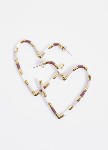 Boucles d'oreilles cœur acier inoxydable Dore