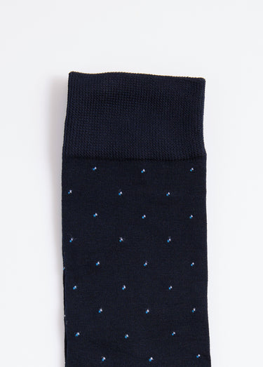 Lot de 2 Chaussettes pois et côtes Bleu