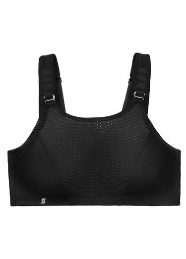 Soutien-gorge Sport contrôle réglable Noir Uni