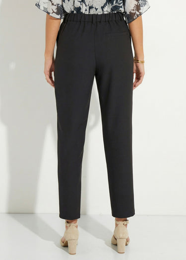 Pantalon fluide taille élastiquée Noir