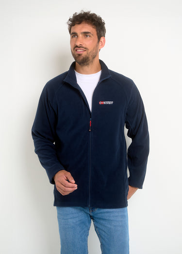 Veste polaire chaude avec col montant Marine