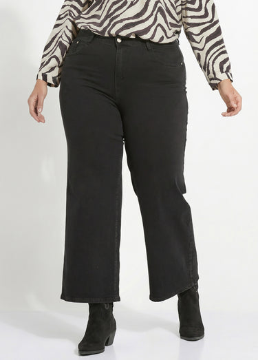 Jean 5 poches extensible coupe large Noir