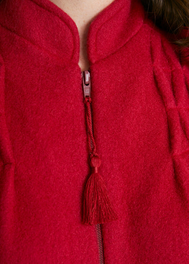 Peignoir zippé maille Courtelle® Rubis