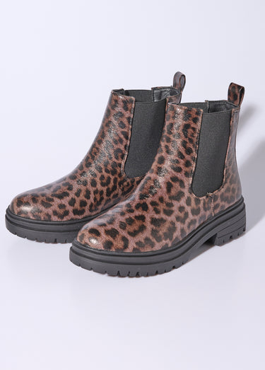 Boots Chelsea compensées imprimé léopard Leopard
