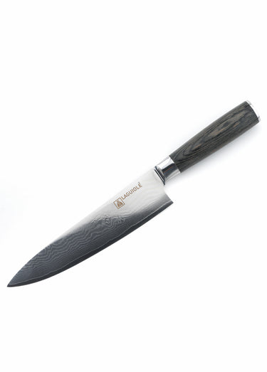 Couteau de chef lame acier 32cm Damarus Noir