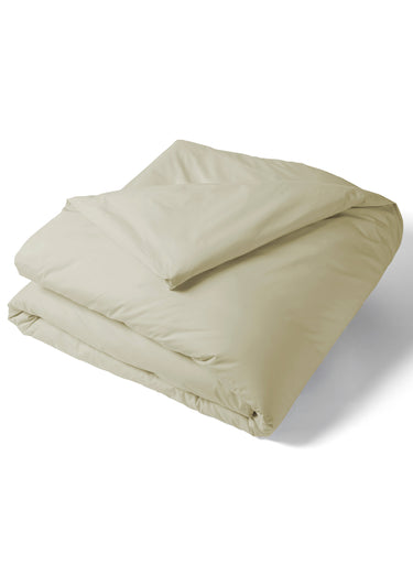 Housse de couette percale de coton REPOS Beige Lin
