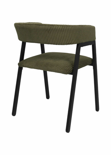 Fauteuils minimalistes velours cotelé 1T Vert/Noir