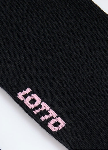 Socquettes avec logo coloré Noir