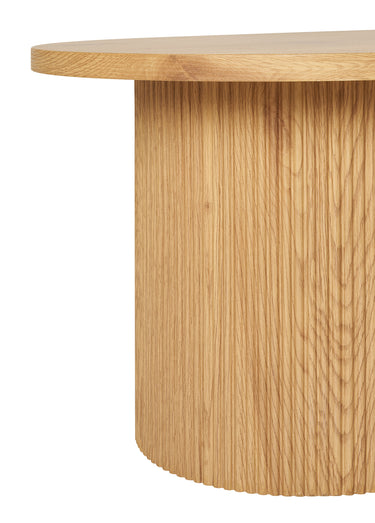 Table basse ovale avec pieds rainurés 2C Naturel