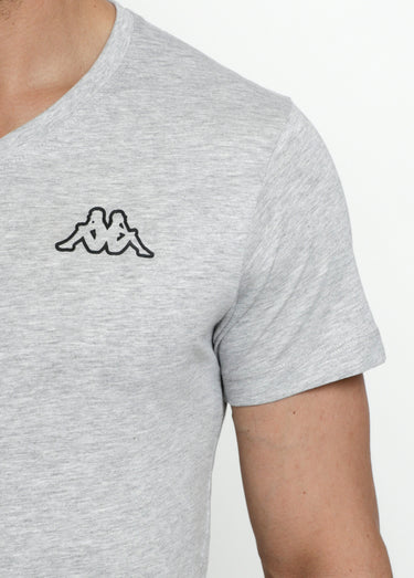 T-shirt col V manches courtes foncés Gris