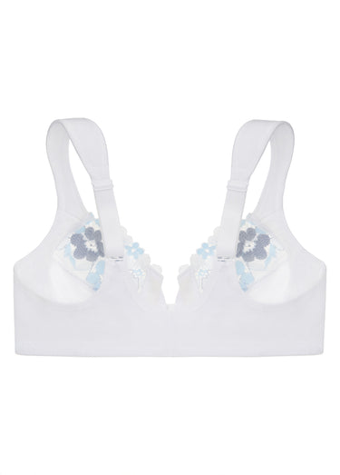 Soutien-gorge WonderWire en Coton à Armatures et Fermeture Frontale, Spécial Grandes Tailles n°1241 Blanc