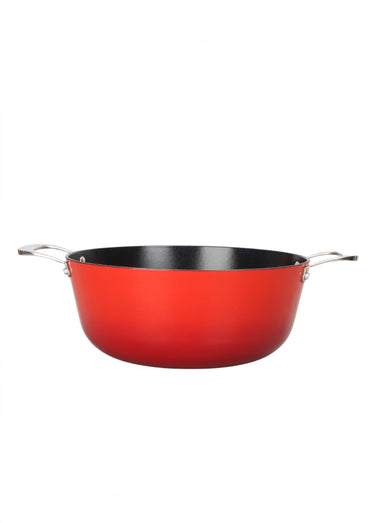 Faitout 28cm fonte tous feux antiadhésive Rouge