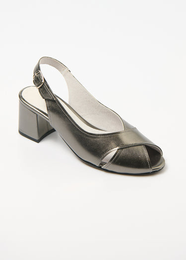 Sandales à talon brides croisées largeur confort Bronze