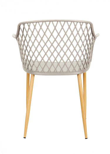 Fauteuils outdoor dossier ajouré losange Taupe
