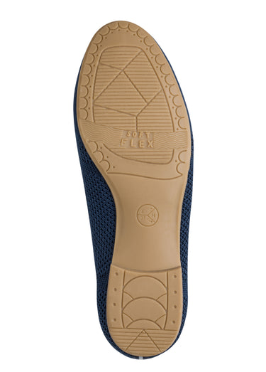 Mocassins sportswear chic en maille mesh Marine