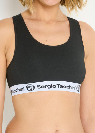 Brassière sport dos nageur Noir