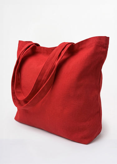 Sac en toile canvas message Amour Rouge/Bleu