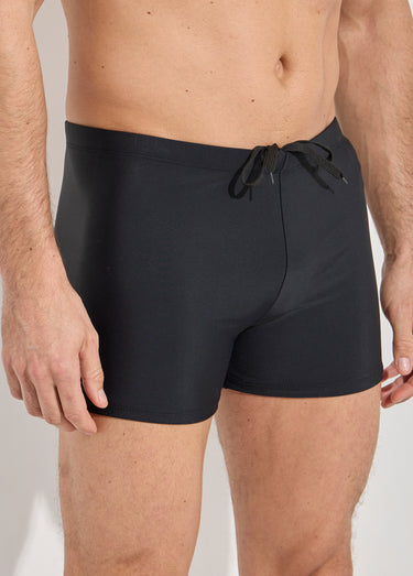 Boxer de bain piscine uni, essentiel Noir