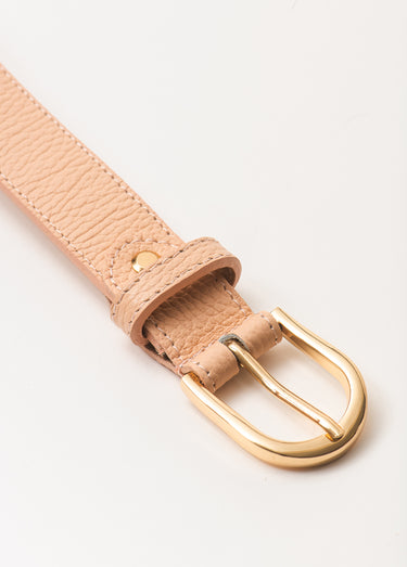 Ceinture en cuir avec boucle Rose Nude