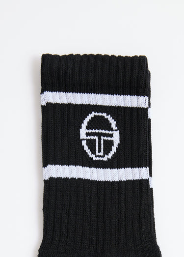 Chaussettes de sport hautes, avec logo Noir