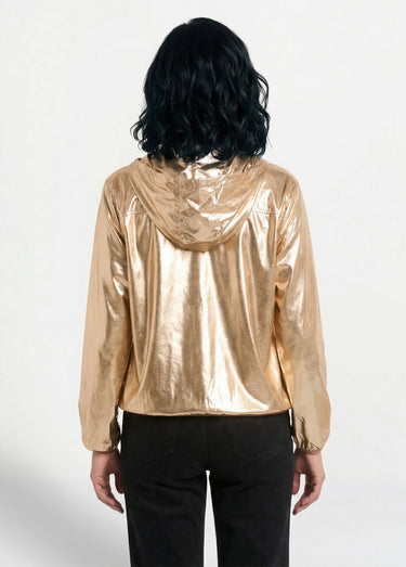 Parka brillante à capuche tendance Dore