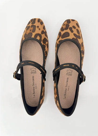 Ballerines style babies avec bout carré Leopard