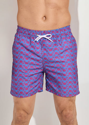 Short de bain imprimé fantaisie crabe Imp Bordeaux