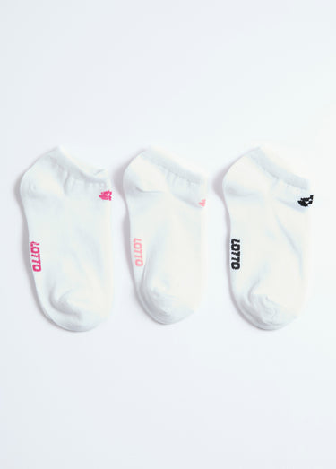 Socquettes avec logo coloré Blanc