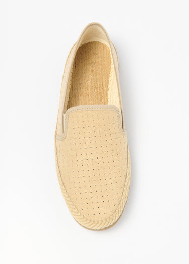 Mocassins toile perforée élastiqués Beige
