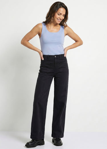Jean large denim stretch Noir