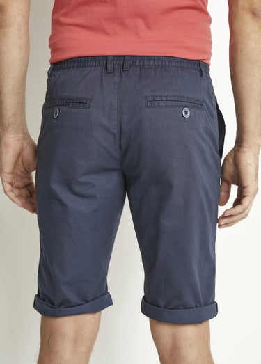 Bermuda coton ceinture élastiquée Marine