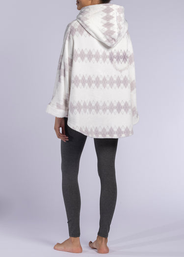 Poncho d'intérieur flanelle sherpa Imprime