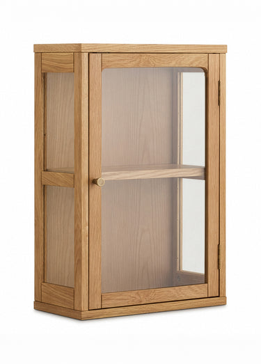 Armoire murale vitrée chêne ZAMORA 1C Marron