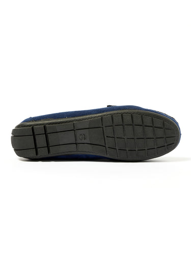 Mocassins aspect daim Marine